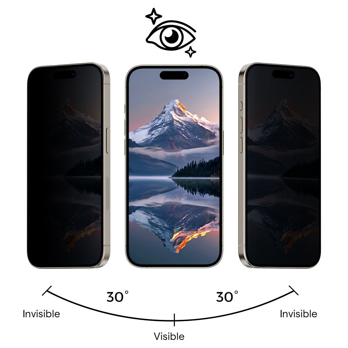 PrivacyGlass 30° für Apple iPhone